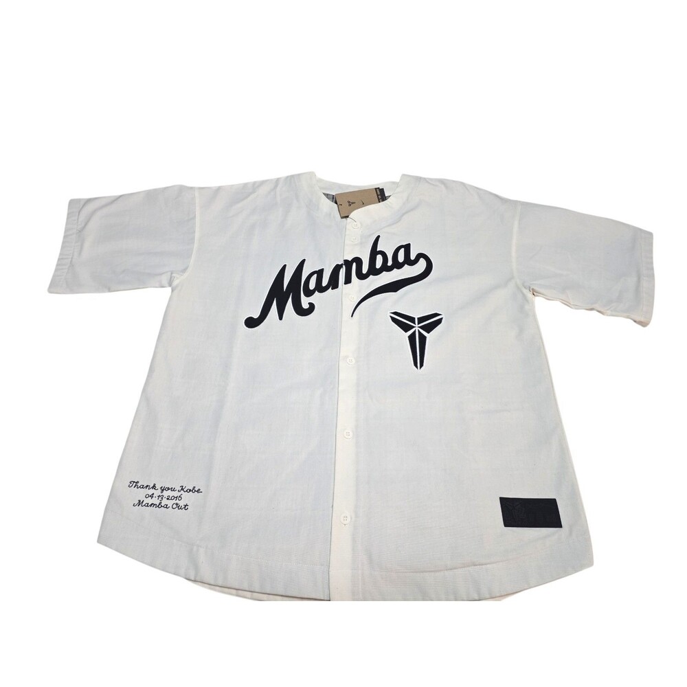 Nike Kobe Bryant 'Mamba Out' Baseball Jersey White/Black IB0007-133 Men's Large